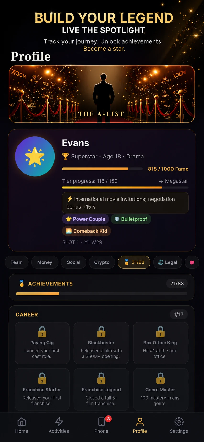 Starlight Actor Life Sim screenshot